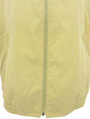 ロゴ刺繍ジップアップベスト ベージュ