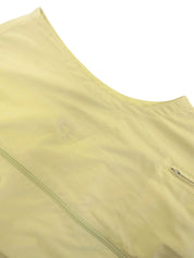 ロゴ刺繍ジップアップベスト ベージュ