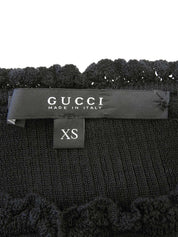 ニット半袖トップス ブラック