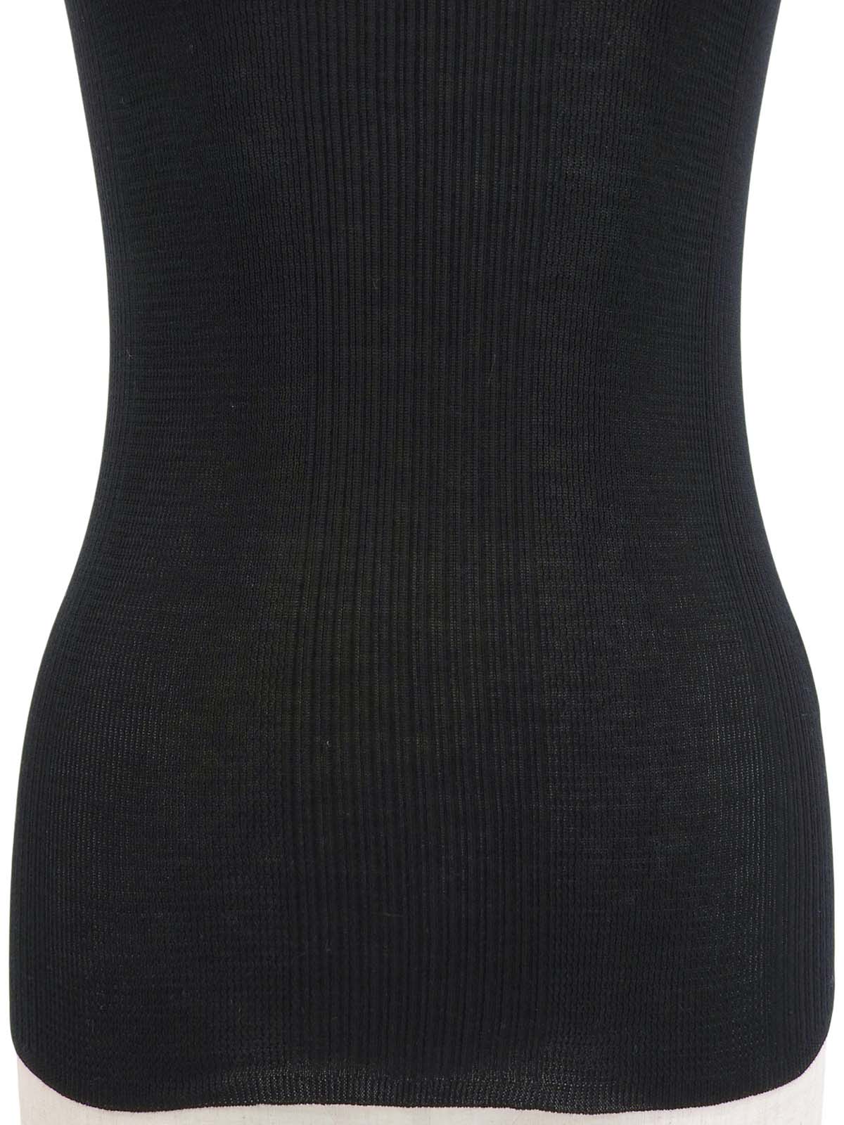 ニットハーフスリーブトップス ブラック