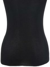 ニット半袖トップス ブラック