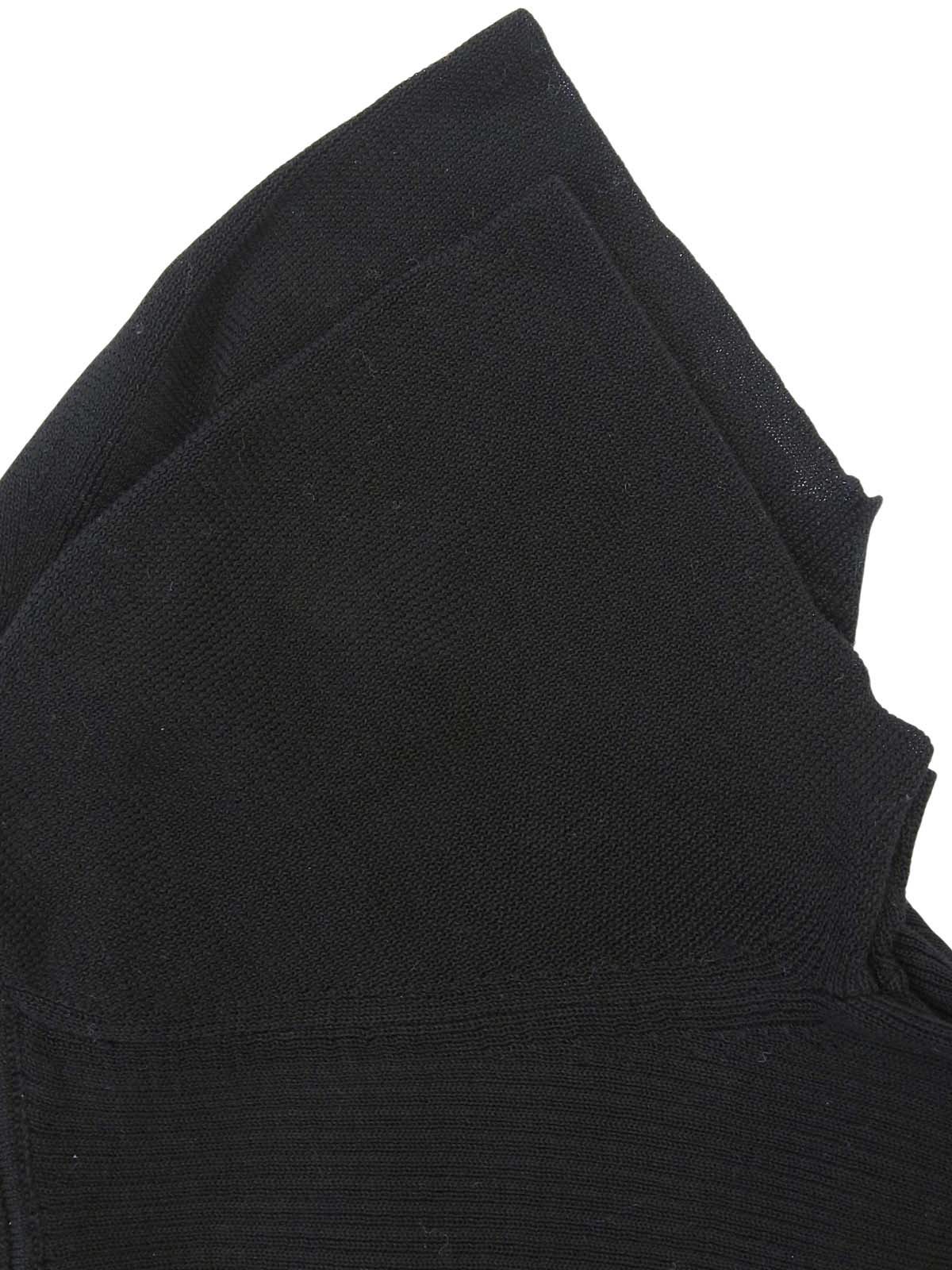 ニット半袖トップス ブラック