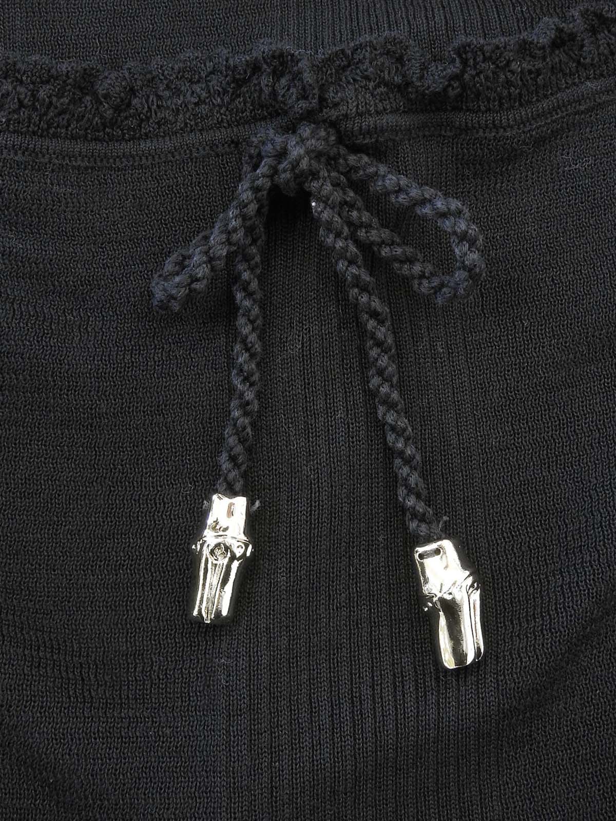 Knit short sleeve top in black