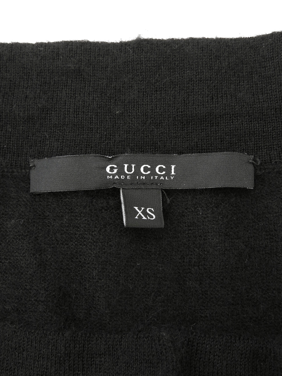 カシミヤフリルデザインカーディガン ブラック