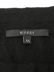 カシミヤフリルデザインカーディガン ブラック