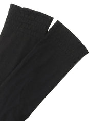 Cashmere Frill Design Cardigan in Black