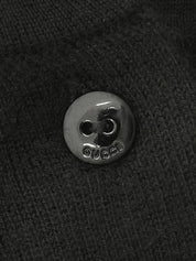 カシミヤフリルデザインカーディガン ブラック