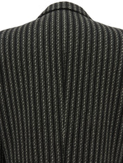 Striped Medusa Button Jacket in Black