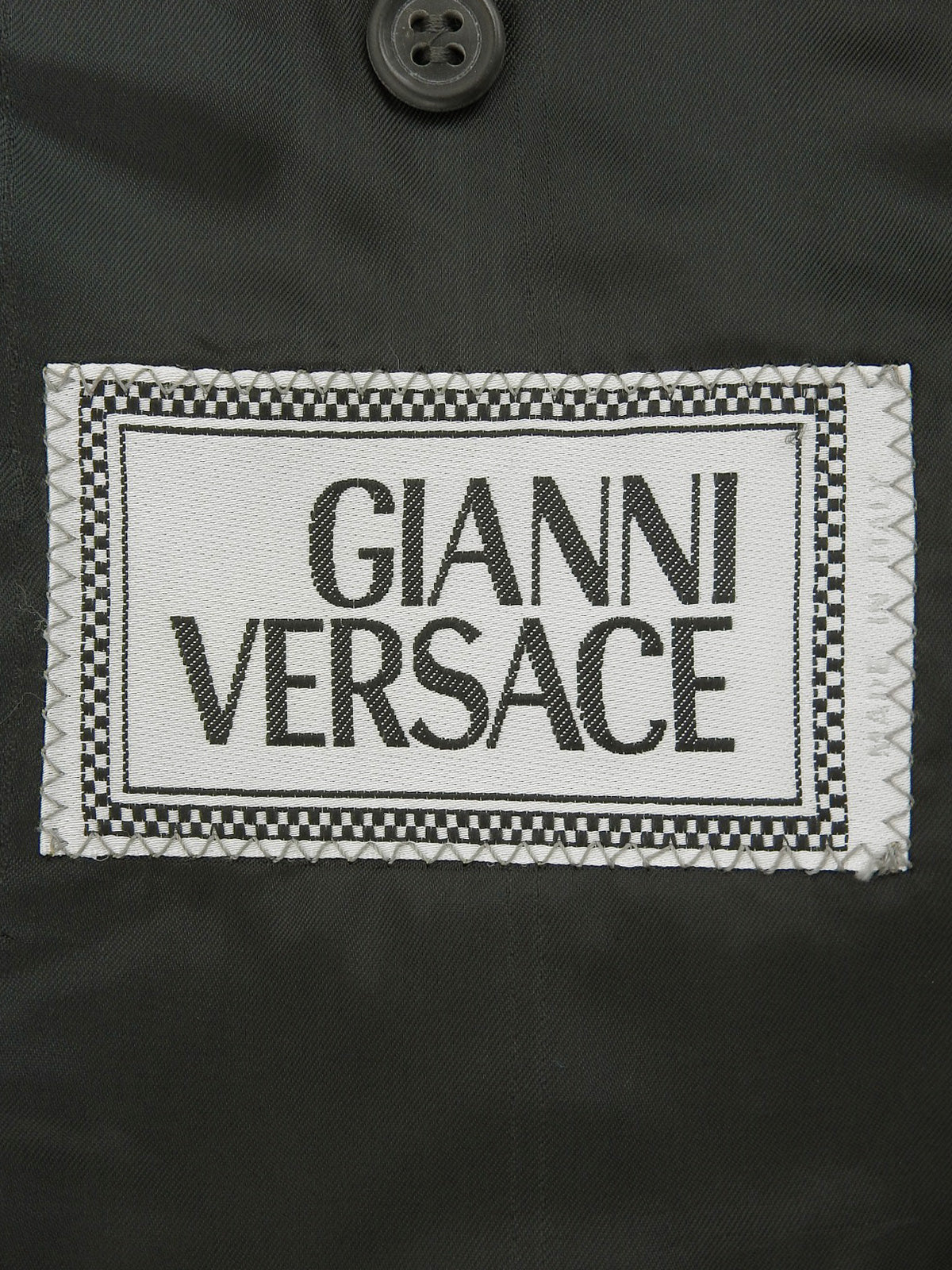 ストライプメデューサボタンダブルブレストセットアップ ダークグリーン