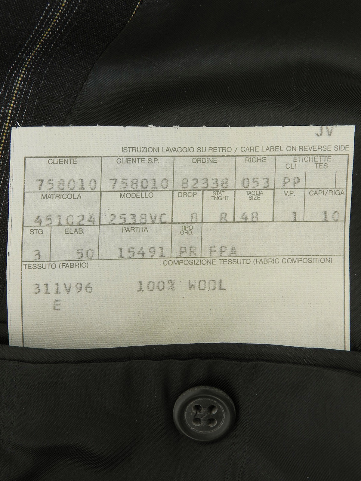 ストライプメデューサボタンダブルブレストセットアップ ダークグリーン