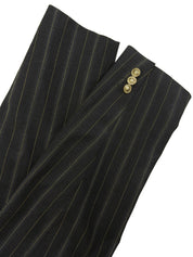 ストライプメデューサボタンダブルブレストセットアップ ダークグリーン