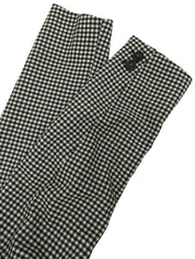 ウールチェックパターンロゴボタンジャケット ブラック/アイボリー