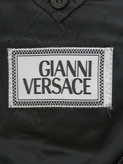 チェックパターンメデューサボタンジャケット ブラック/ホワイト