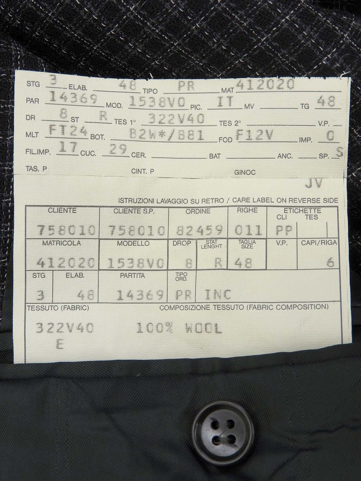 チェックパターンメデューサボタンジャケット ブラック/ホワイト