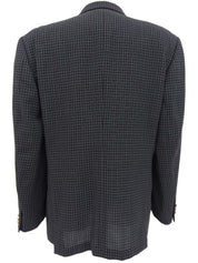 チェックパターンメデューサボタンジャケット ブラック/ホワイト