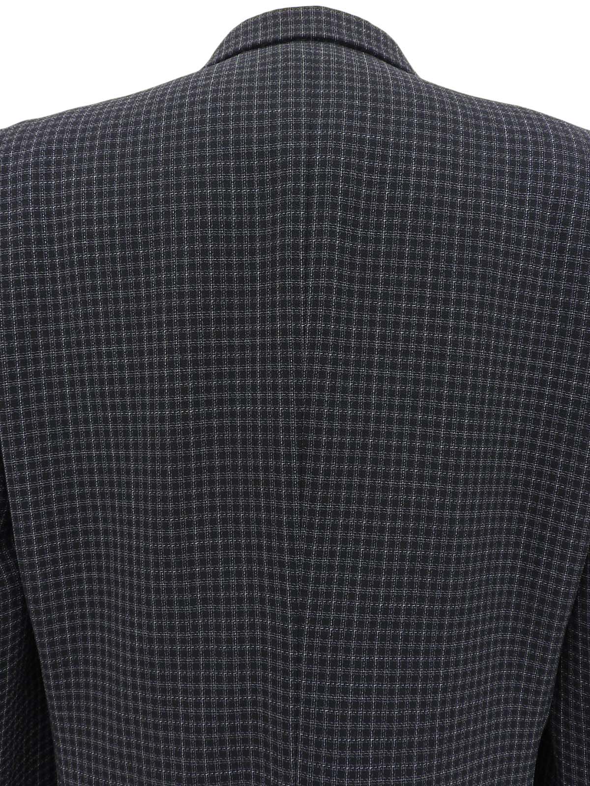 チェックパターンメデューサボタンジャケット ブラック/ホワイト