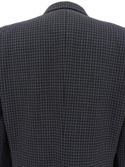 チェックパターンメデューサボタンジャケット ブラック/ホワイト