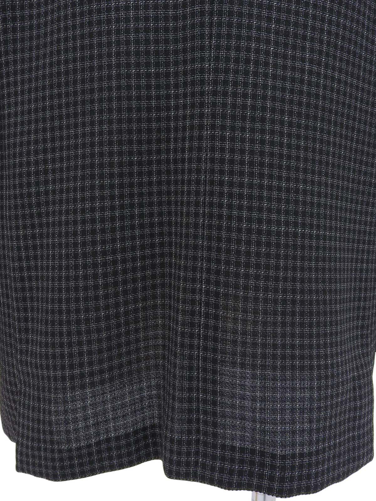 チェックパターンメデューサボタンジャケット ブラック/ホワイト