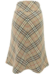 ノバチェックパターンスカート ベージュ