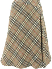 ノバチェックパターンスカート ベージュ
