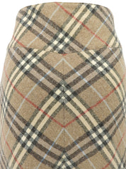ノバチェックパターンスカート ベージュ