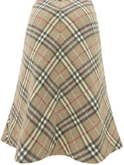 ノバチェックパターンスカート ベージュ