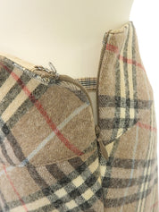 ノバチェックパターンスカート ベージュ