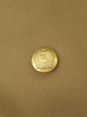 Logo button double-breasted jacket in beige