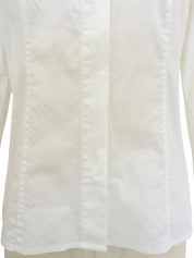 ロゴ刺繍クウォータースリーブシャツ ホワイト