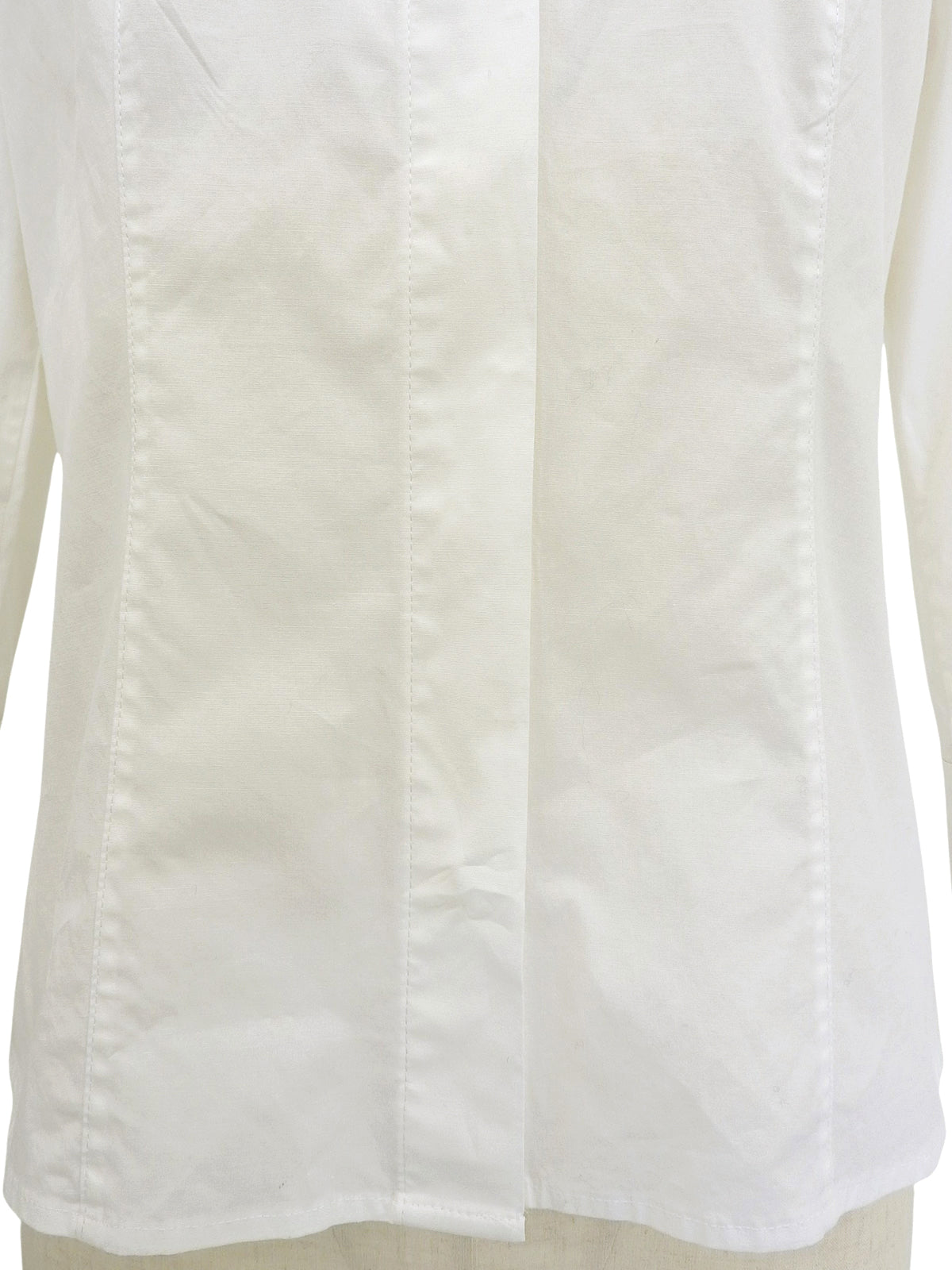 ロゴ刺繍クウォータースリーブシャツ ホワイト