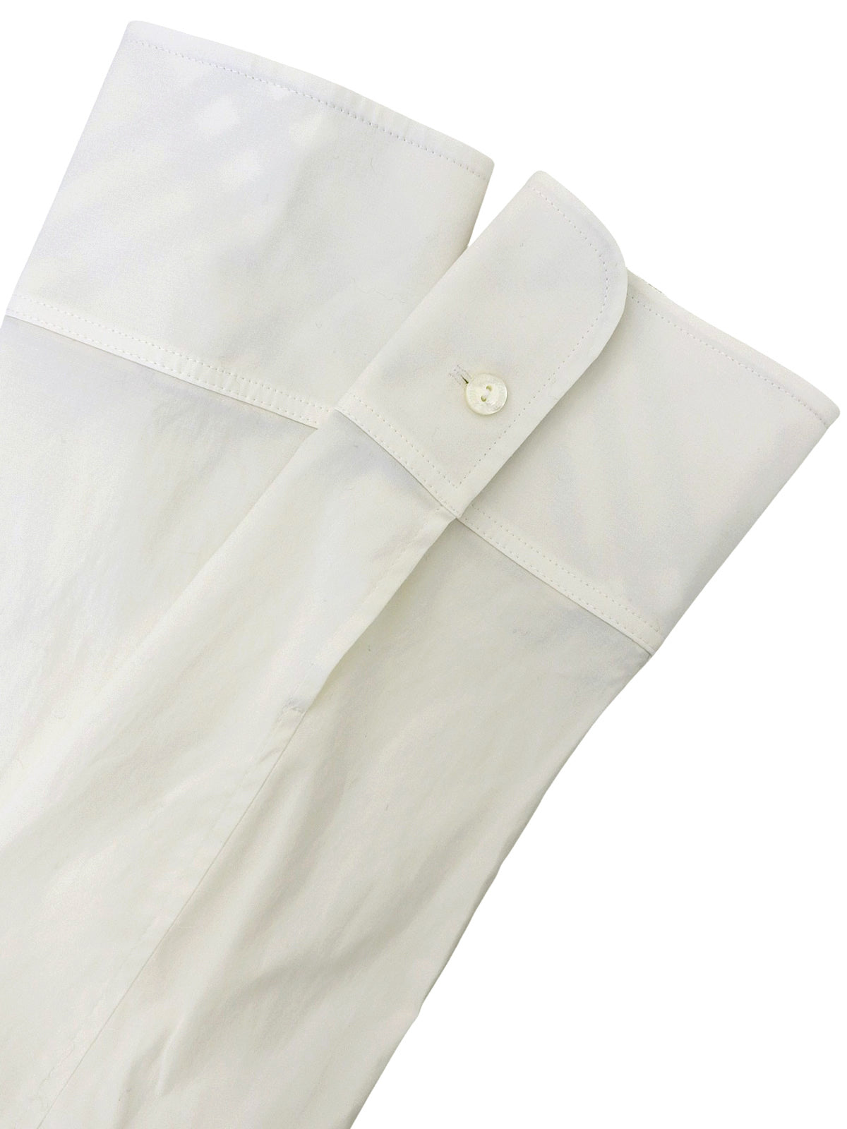 ロゴ刺繍クウォータースリーブシャツ ホワイト