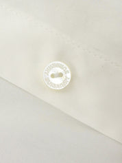 ロゴ刺繍クウォータースリーブシャツ ホワイト