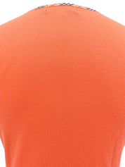 ロゴ刺繍ノースリーブトップス サーモンピンク