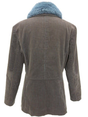 ファーストライプパターンジャケット ブラウン/ブルー