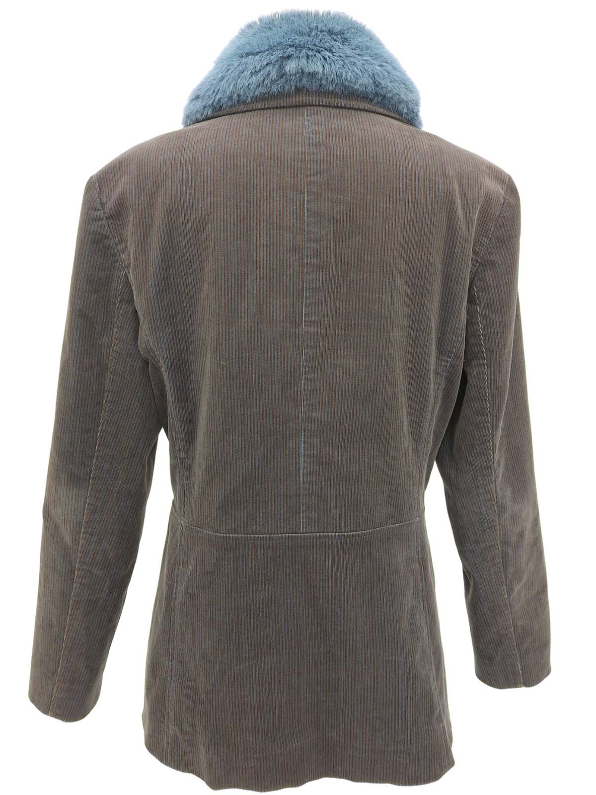 ファーストライプパターンジャケット ブラウン/ブルー