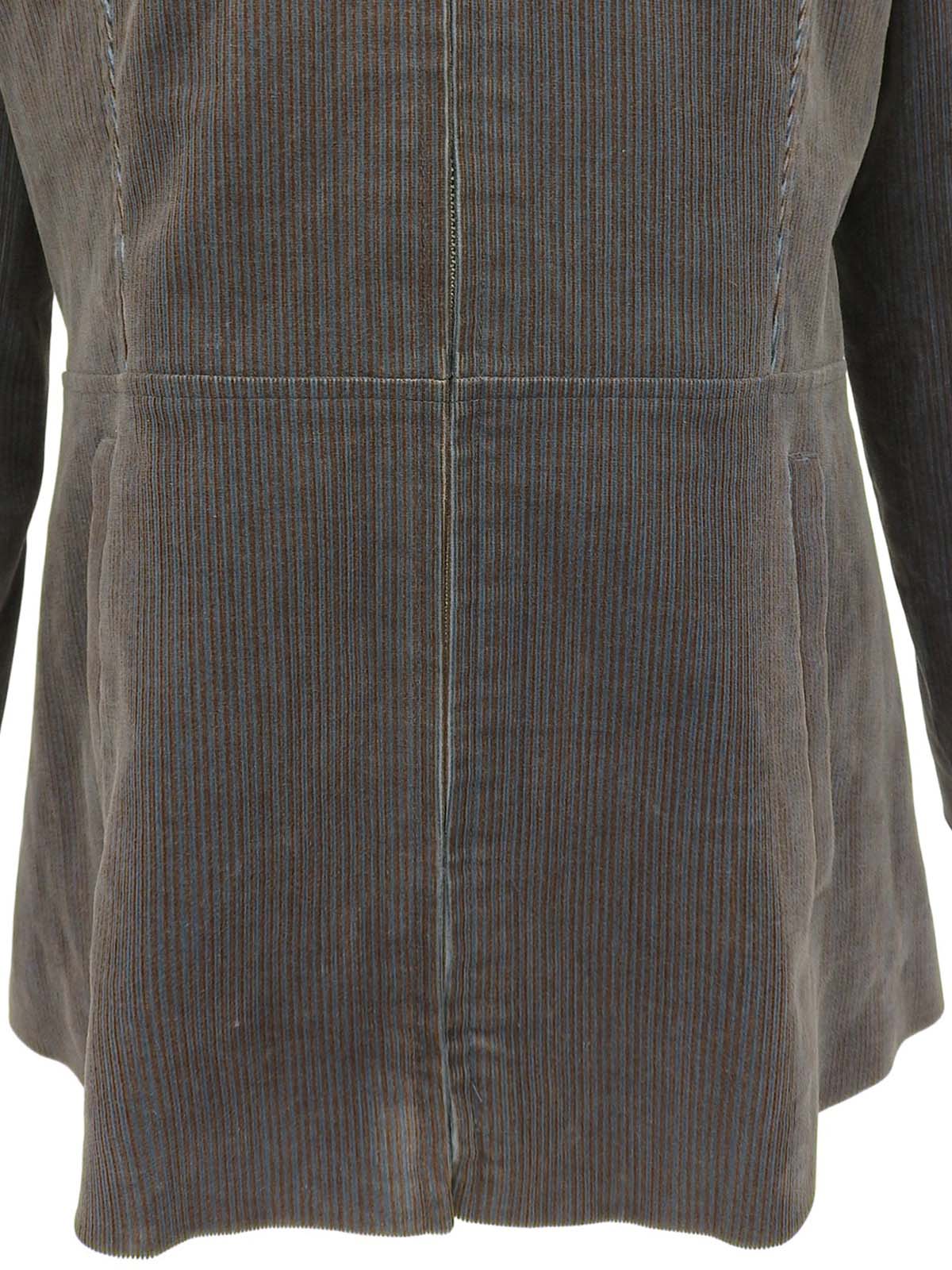 ファーストライプパターンジャケット ブラウン/ブルー