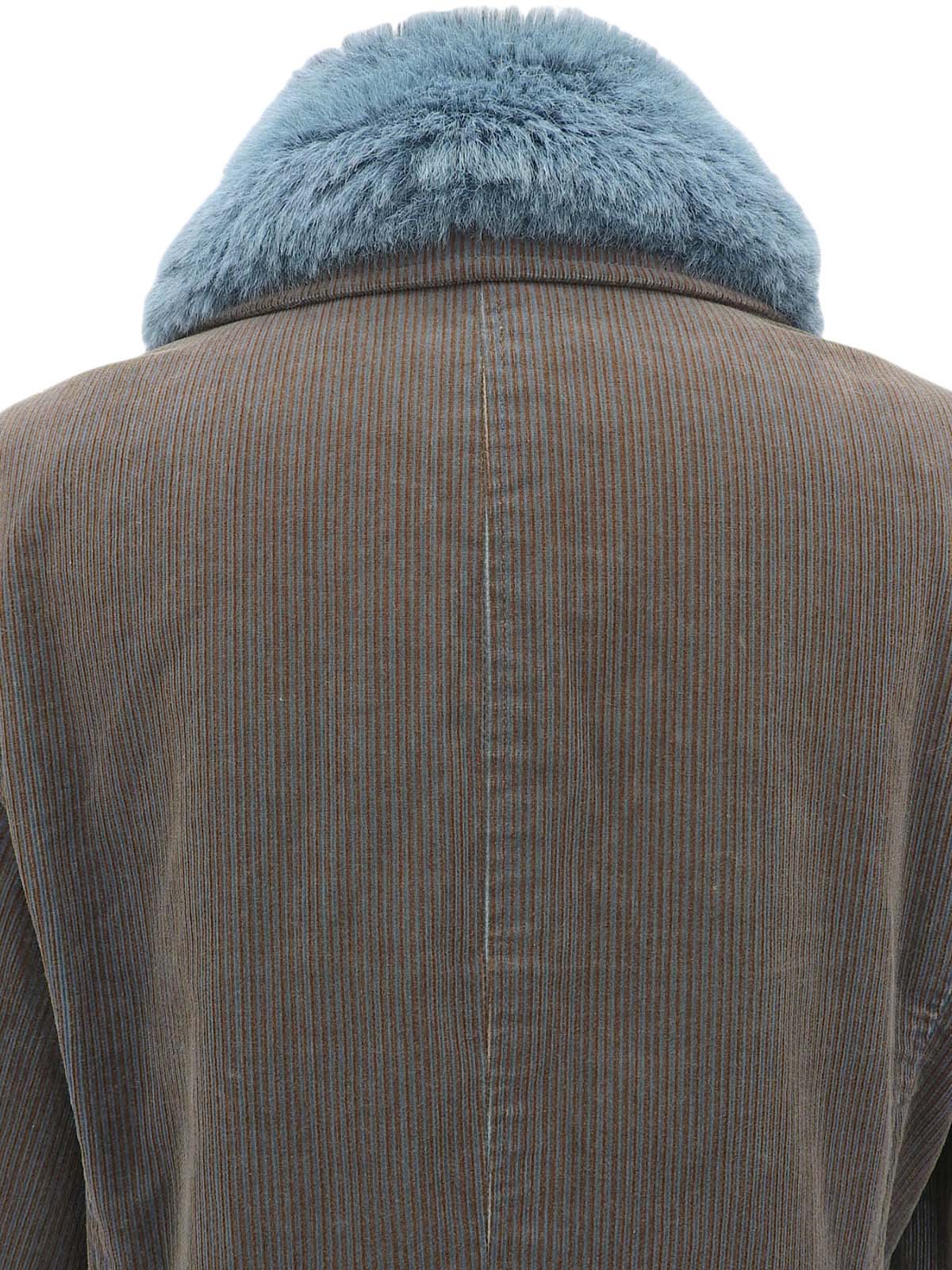 ファーストライプパターンジャケット ブラウン/ブルー