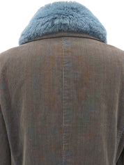 ファーストライプパターンジャケット ブラウン/ブルー