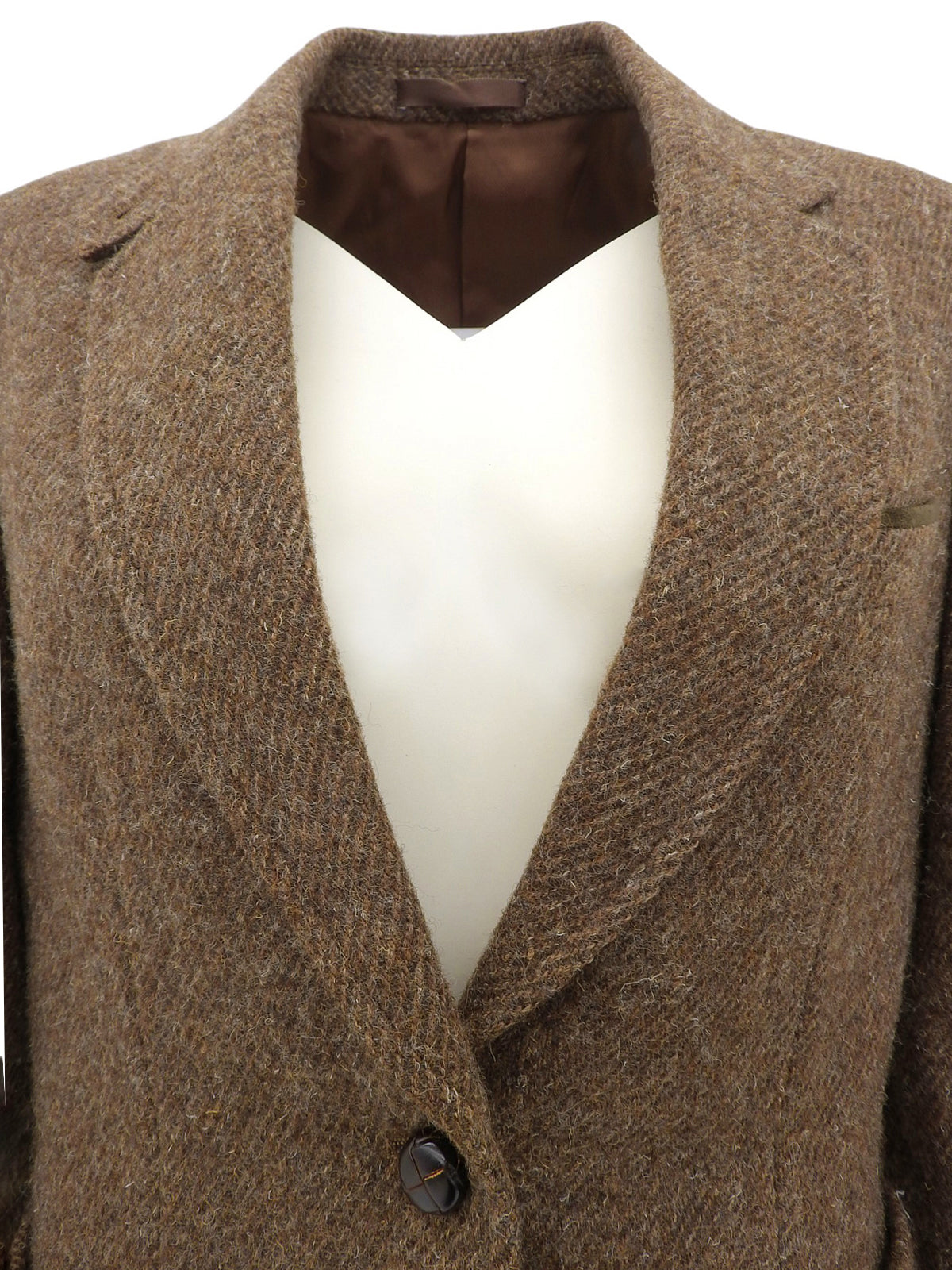 ツイードテーラードジャケット ブラウン