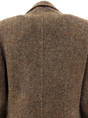 ツイードテーラードジャケット ブラウン