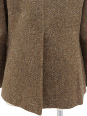 ツイードテーラードジャケット ブラウン