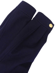 ウールロゴボタンダブルブレストショートコート ネイビー