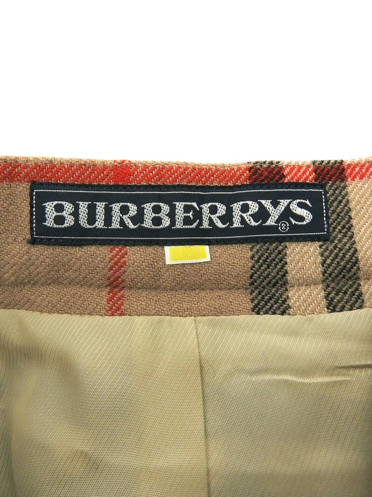 ウールチェックパターンスカート イエロー/ブラック