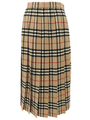 ウールチェックパターンスカート イエロー/ブラック