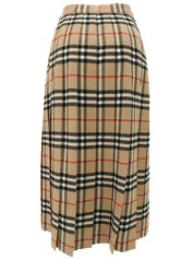 ウールチェックパターンスカート イエロー/ブラック