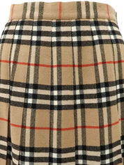 ウールチェックパターンスカート イエロー/ブラック