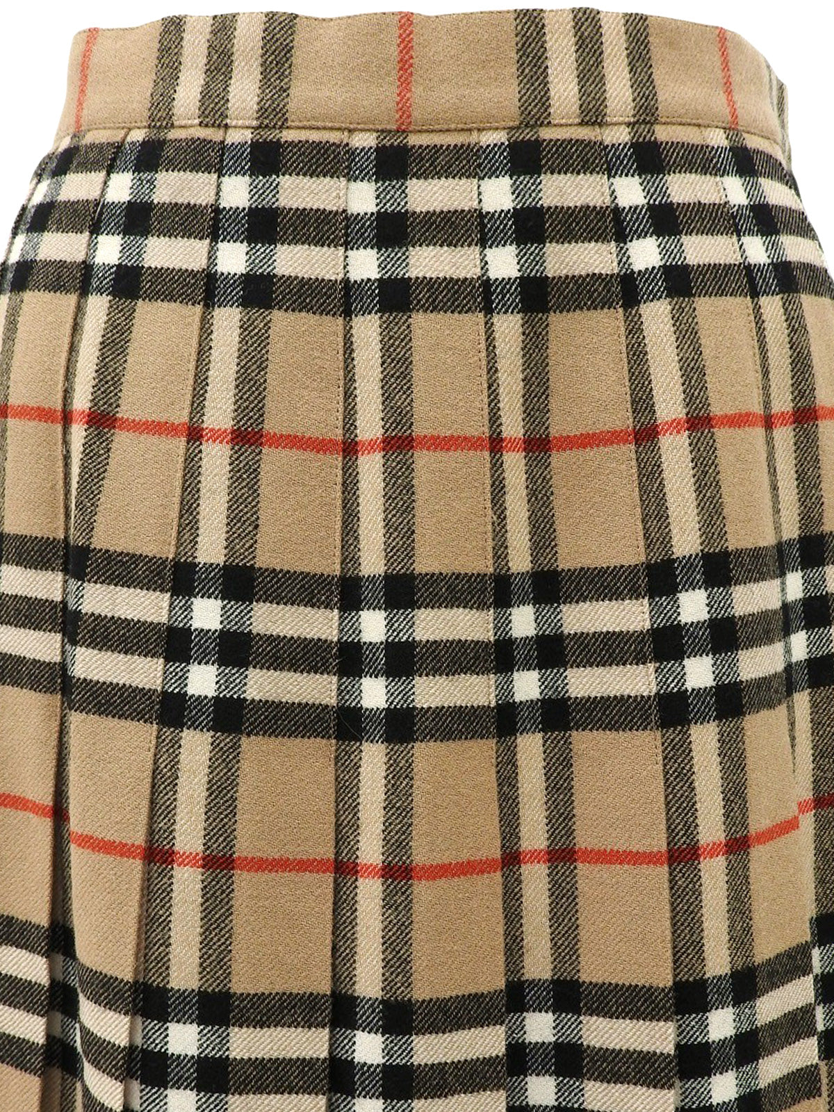 ウールチェックパターンスカート イエロー/ブラック