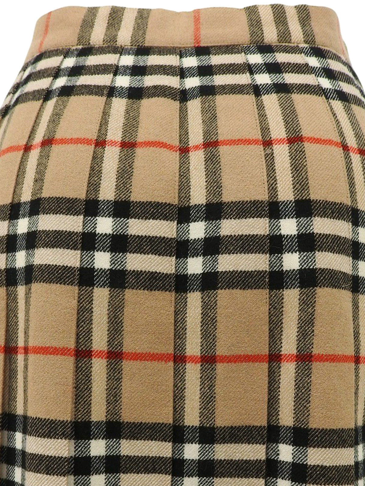 ウールチェックパターンスカート イエロー/ブラック