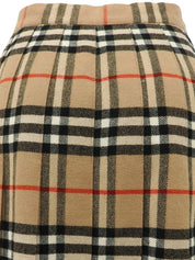 ウールチェックパターンスカート イエロー/ブラック