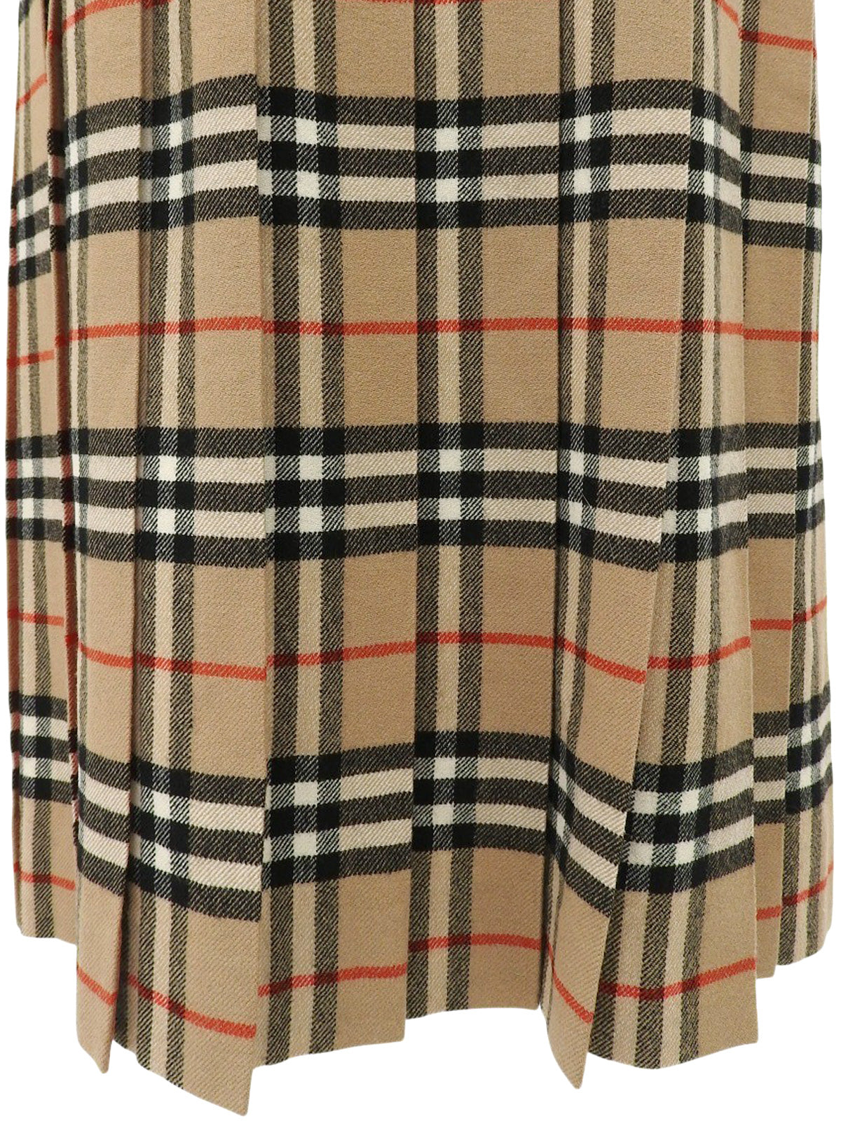 ウールチェックパターンスカート イエロー/ブラック